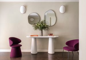 Dettagli della hall in stile minimalista di un boutique hotel nel centro di Roma: Barberini Retreat Boutique Hotel, BZAR hotels a Roma
